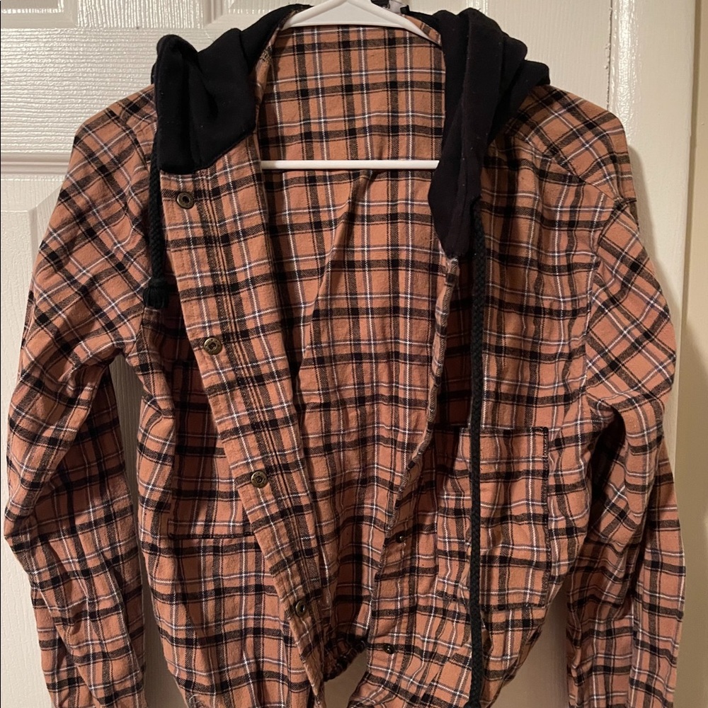 Forever 21 plaid cropped shirt/ jacket